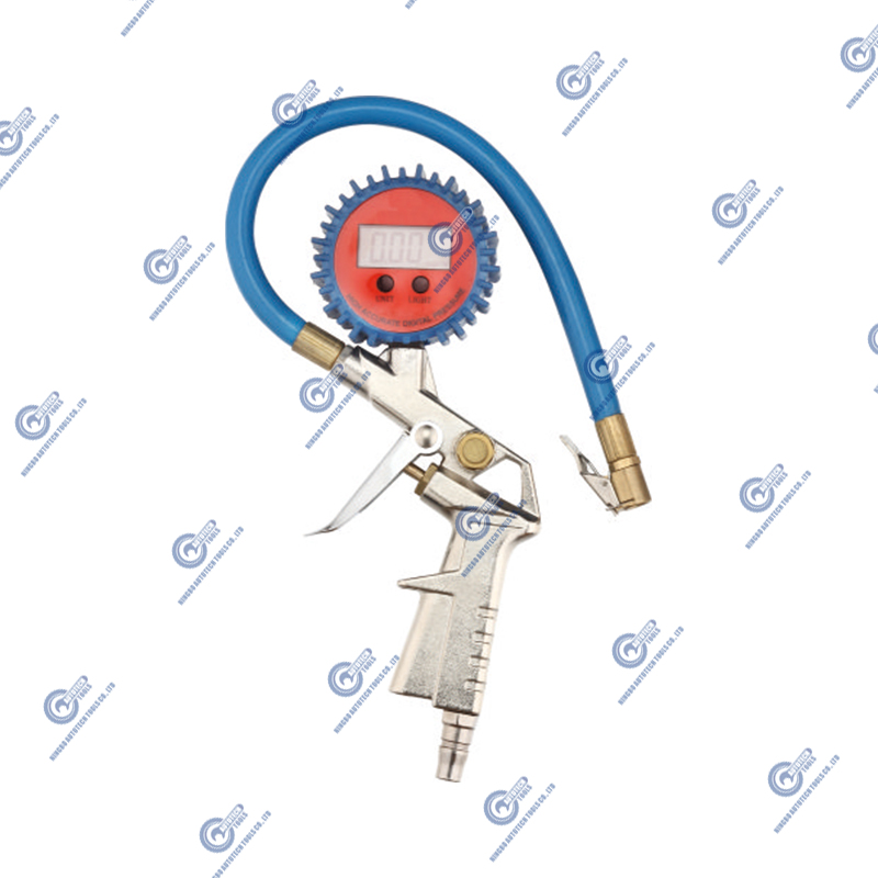 TG-03D digitális gumiabroncs-inflátor pontos gumiabroncsnyomásmérővel, 0-250 psi, 14 